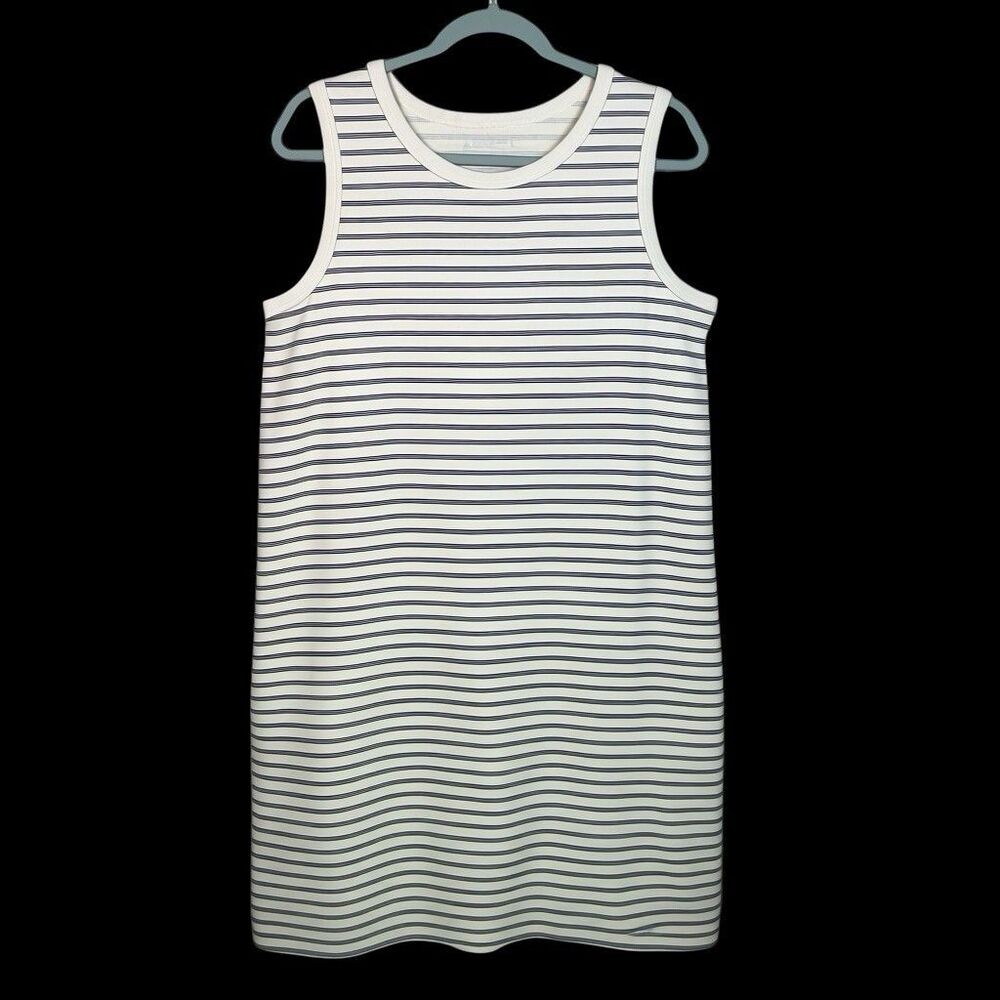 American Giant Dress Womens Large Striped Muscle Tee Coastal Preppy Summer NEW